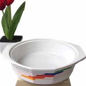 HTF Vintage 1980’s Studio Nova HiFi 7” Casserole Rainbow Dish NO LID 1.5qt